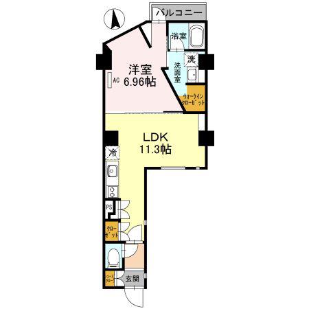 KITOIYASU(1LDK/3階)の間取り写真
