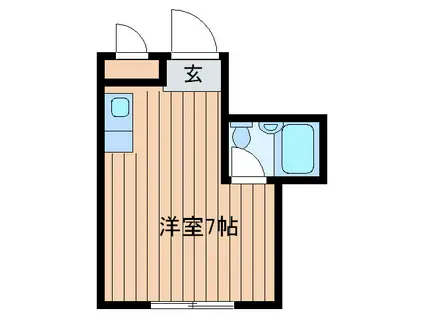 上本町ロイヤルハイツ(ワンルーム/3階)の間取り写真