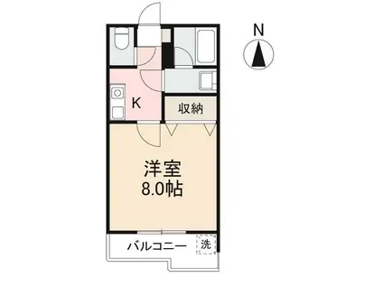 メゾンドハイツT(1K/3階)の間取り写真