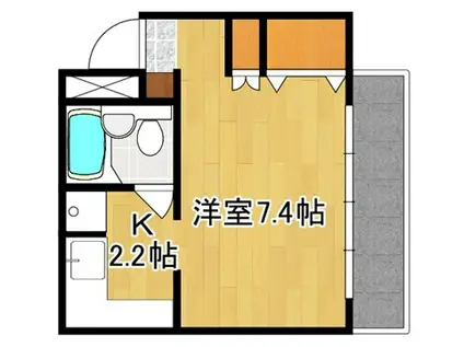 メゾン共栄(1K/3階)の間取り写真