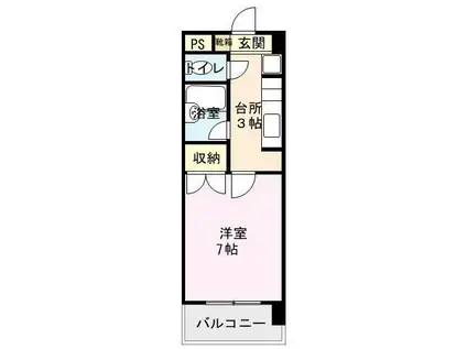 アンジェリカ(1K/4階)の間取り写真