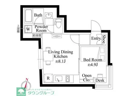 EDIT阿佐ケ谷(1LDK/3階)の間取り写真