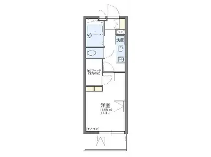 レオパレスラウンドTN(1K/3階)の間取り写真