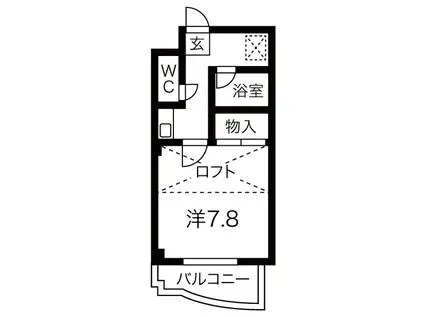 カーサコロナ(1K/2階)の間取り写真
