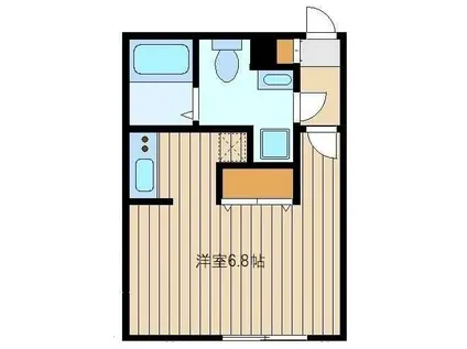 モデュロール中村橋(ワンルーム/4階)の間取り写真