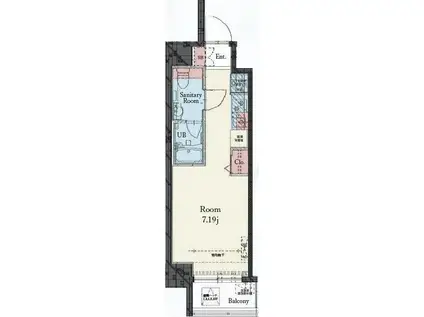 RESIDENCE IRUMA(ワンルーム/8階)の間取り写真