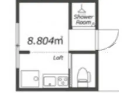 インタービレッジ土山(1K/2階)の間取り写真