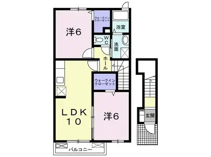エテルノ・ピアッツァ(2LDK/2階)の間取り写真