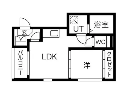 セリシール(1LDK/3階)の間取り写真
