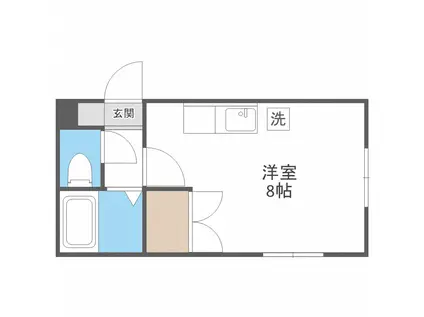 ラ・シュエット南郷(ワンルーム/1階)の間取り写真