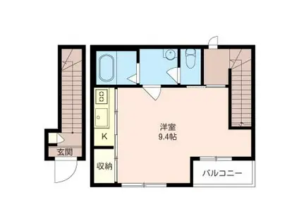 リュエル ドミール(1K/1階)の間取り写真