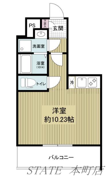 ARTIZA西長堀(ワンルーム/8階)の間取り写真