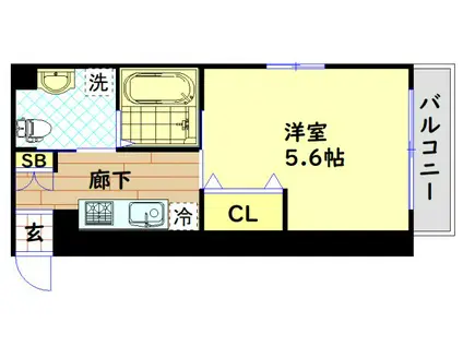 REBIS(1K/9階)の間取り写真
