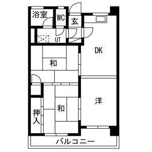 トヨダハイビル(3DK/2階)の間取り写真