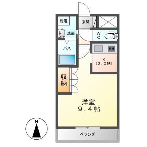 ブリリアントジェネレーションI(1K/1階)の間取り写真