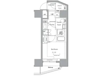 LOG NOBORITO STATION(1K/11階)の間取り写真