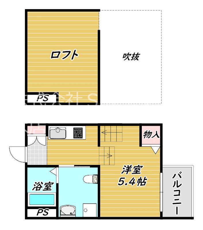 AVENIR(1K/2階)の間取り写真