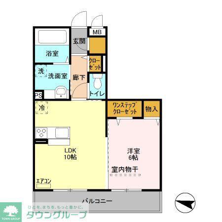 ステラタウン プルケリマ(1LDK/2階)の間取り写真