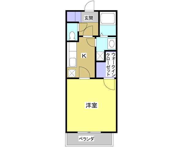 TRINITY(1K/1階)の間取り写真