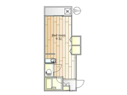 第2ヴィラ碑文谷(ワンルーム/1階)の間取り写真