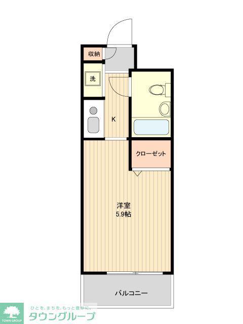 ジョイフル氷川台(1K/1階)の間取り写真
