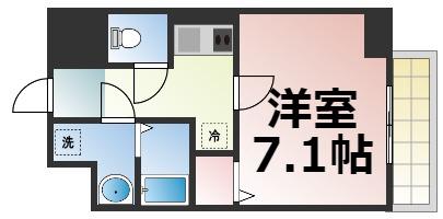 METROSA深江橋(1K/4階)の間取り写真