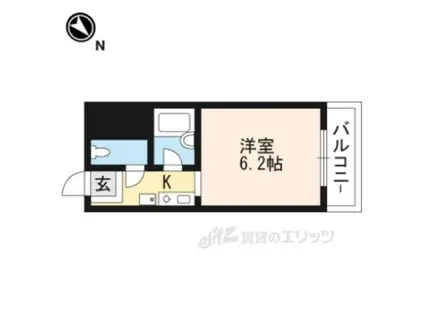 ハイツ玉川5(ワンルーム/3階)の間取り写真