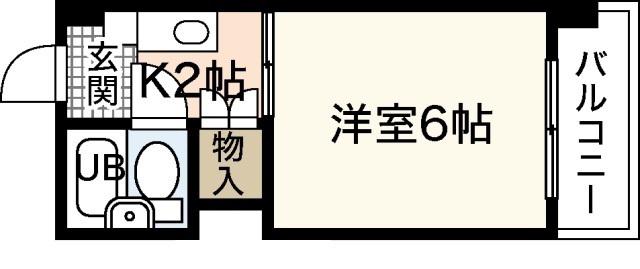 ニューてんま(1K/5階)の間取り写真