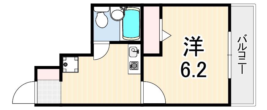 カサヴィエント(1K/3階)の間取り写真