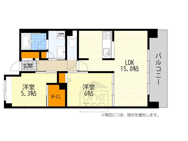 リラフォート千里中央(2LDK/8階)の間取り写真