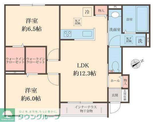 MAISON LIMONAIA(2LDK/1階)の間取り写真