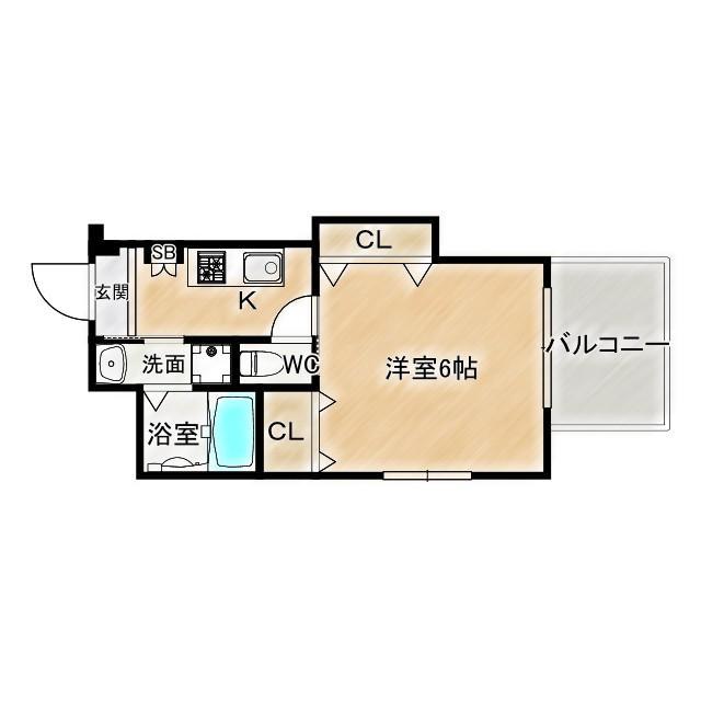 CHERRY HILLS(1K/9階)の間取り写真