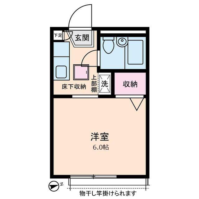 ピュアメゾンときわ台(ワンルーム/2階)の間取り写真