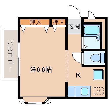 フレーシア(1K/1階)の間取り写真
