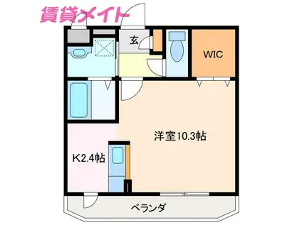 ルアージュ・ショコラ(1K/2階)の間取り写真