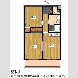フロントヒルズII(2DK/4階)の間取り写真