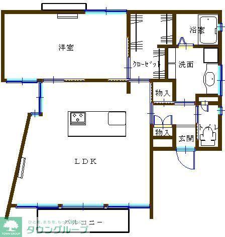 AILE エイル(1LDK/2階)の間取り写真