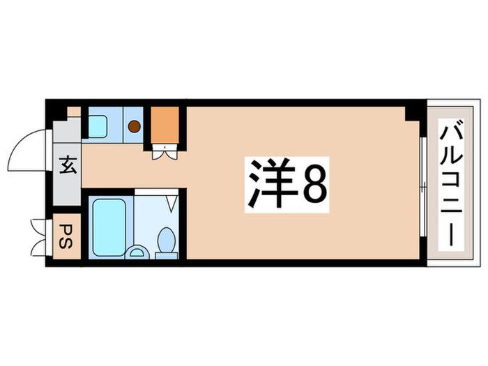 リリーフ明日香新石切(ワンルーム/2階)の間取り写真