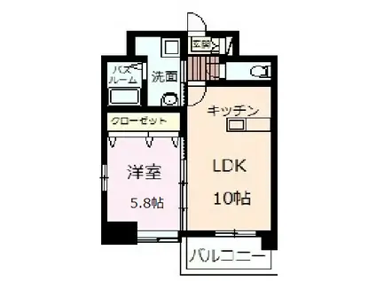 シェヌー白山(1LDK/5階)の間取り写真