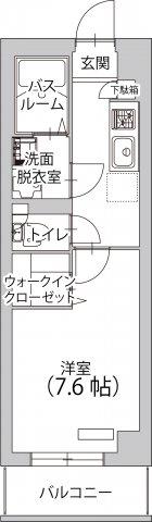 リベルテ甲州街道(1K/4階)の間取り写真