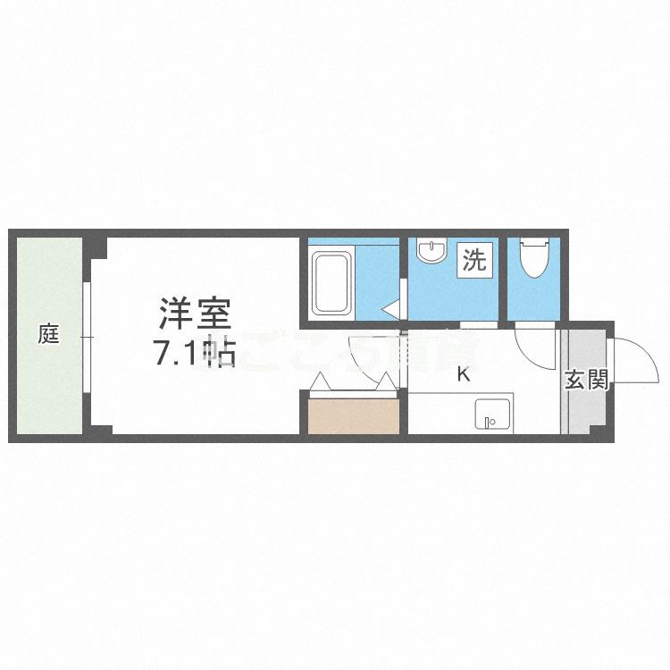 パインアベニュー(1K/1階)の間取り写真