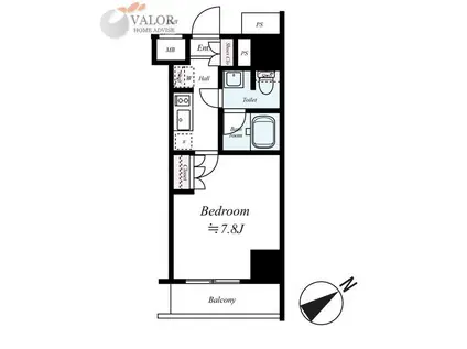 ARCOBALENOKAWASAKI(1K/6階)の間取り写真