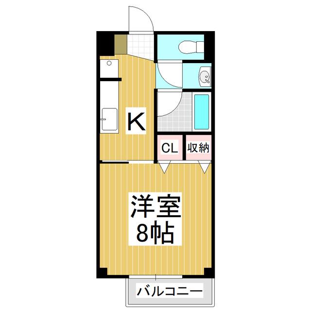 コーポHAL(1K/2階)の間取り写真