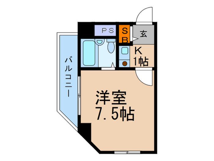 井上マンション(1K/4階)の間取り写真