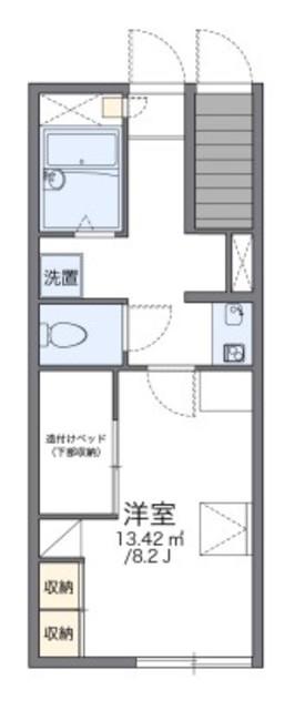 レオパレスもみじ山(1K/1階)の間取り写真