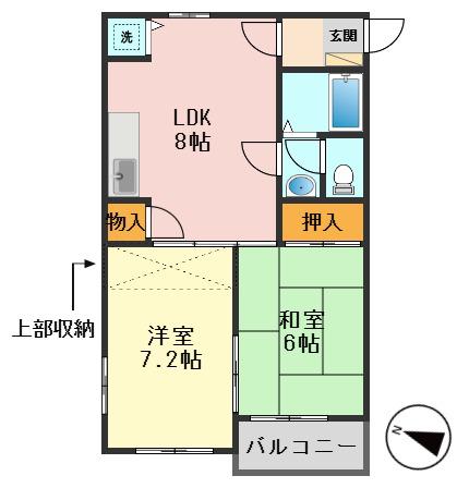 メゾンローザンヌ(2LDK/1階)の間取り写真