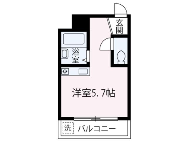 緑地コーポ成増(ワンルーム/3階)の間取り写真