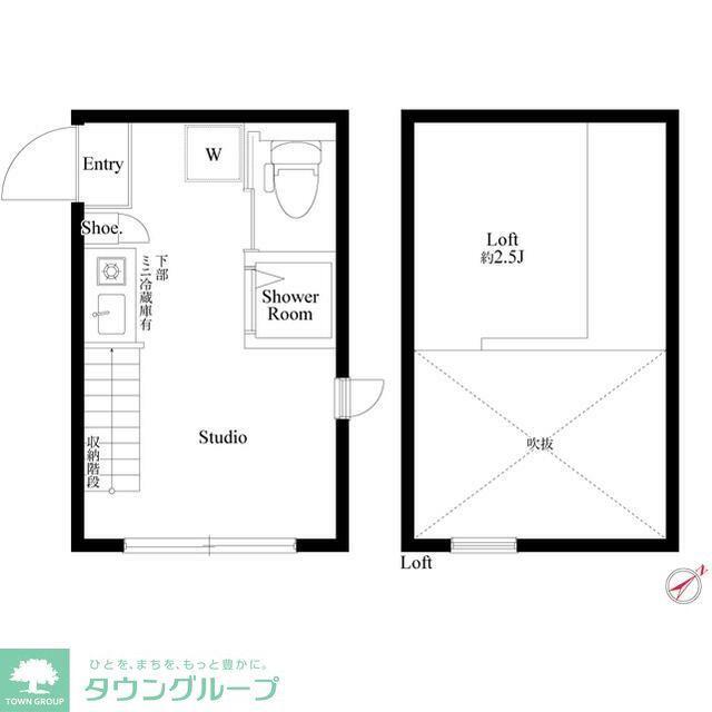 ハーモニーテラス永福II(ワンルーム/2階)の間取り写真