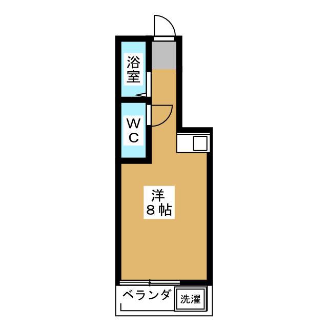ヒカリハイム(ワンルーム/2階)の間取り写真