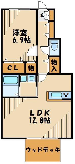 シャルムカーサ(1LDK/1階)の間取り写真
